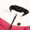 Girl's color block warm bomber jacket